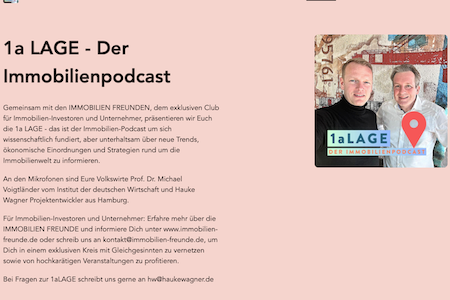 Liquid home Podcast Immobilien - Screenshot https://1alage.podigee.io/