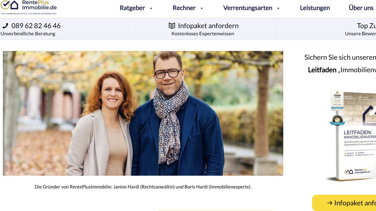 Renteplusimmobilie.de, Beratungs-Webseite zu Verrentung von Immobilie n